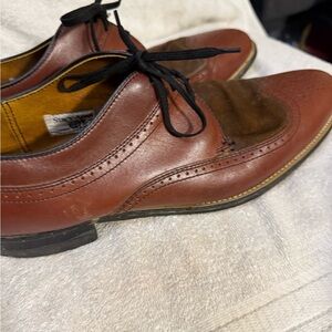 Stacy Adams Brown Leather Oxfords Men size 9.5